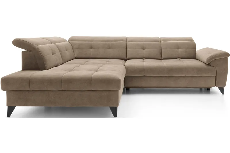Inferne 5-sits Soffa med Schäslong - Mörkbeige - Möbler - Vardagsrum - Soffor - Divansoffa & schäslong