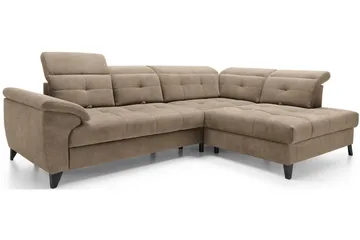 Inferne 5-sits Soffa med Schäslong - Mörkbeige - Möbler - Vardagsrum - Soffor - Divansoffa & schäslong