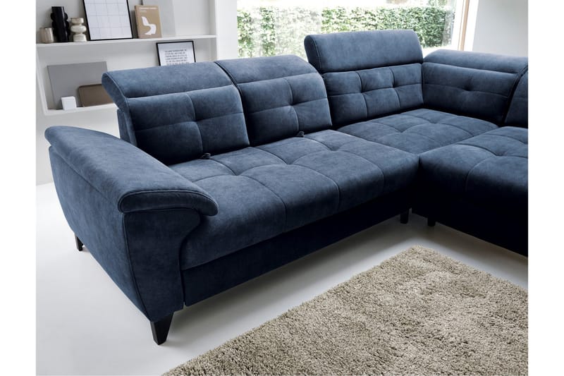 Inferne 5-sits Soffa med Schäslong - Mörkblå - Möbler - Vardagsrum - Soffor - Divansoffa & schäslong
