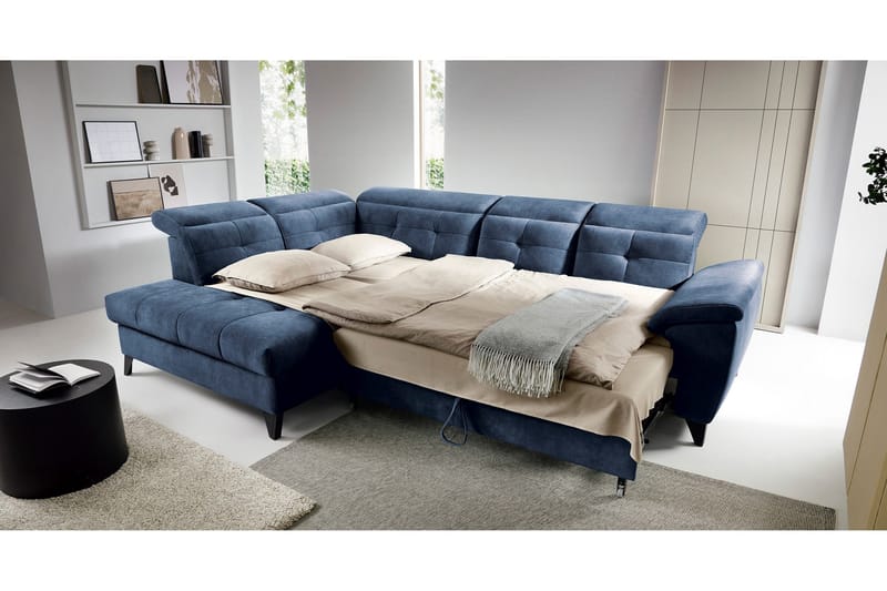 Inferne 5-sits Soffa med Schäslong - Mörkblå - Möbler - Vardagsrum - Soffor - Divansoffa & schäslong