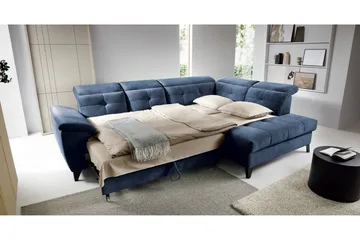 Inferne 5-sits Soffa med Schäslong - Mörkblå - Möbler - Vardagsrum - Soffor - Divansoffa & schäslong