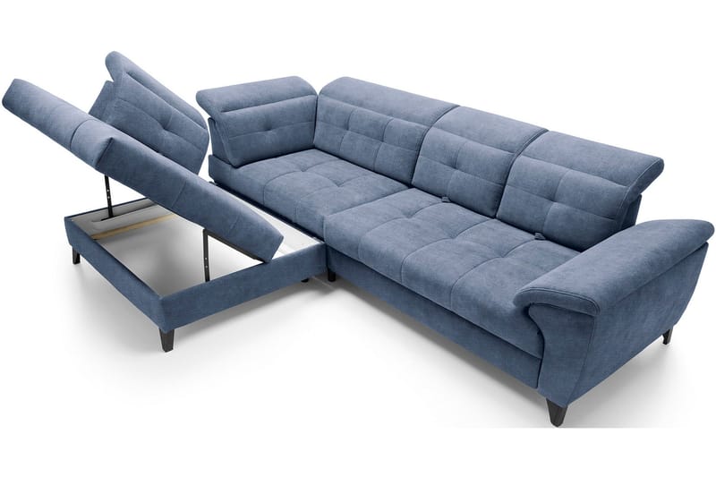 Inferne 5-sits Soffa med Schäslong - Mörkblå - Möbler - Vardagsrum - Soffor - Divansoffa & schäslong