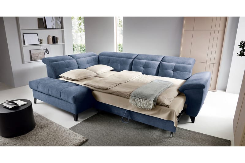 Inferne 5-sits Soffa med Schäslong - Mörkblå - Möbler - Vardagsrum - Soffor - Divansoffa & schäslong