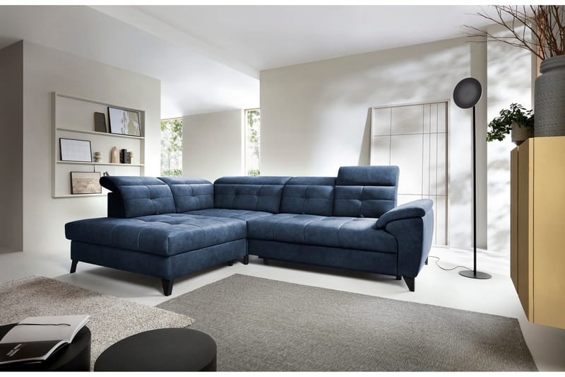 Inferne 5-sits Soffa med Schäslong - Mörkblå - Möbler - Vardagsrum - Soffor - Divansoffa & schäslong