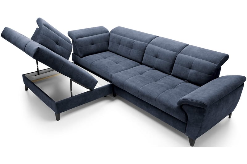 Inferne 5-sits Soffa med Schäslong - Mörkblå - Möbler - Vardagsrum - Soffor - Divansoffa & schäslong