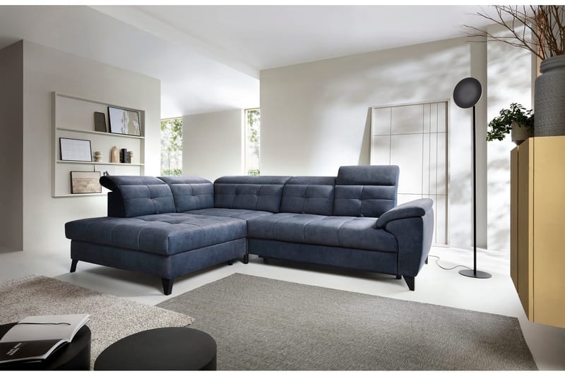 Inferne 5-sits Soffa med Schäslong - Mörkblå - Möbler - Vardagsrum - Soffor - Divansoffa & schäslong