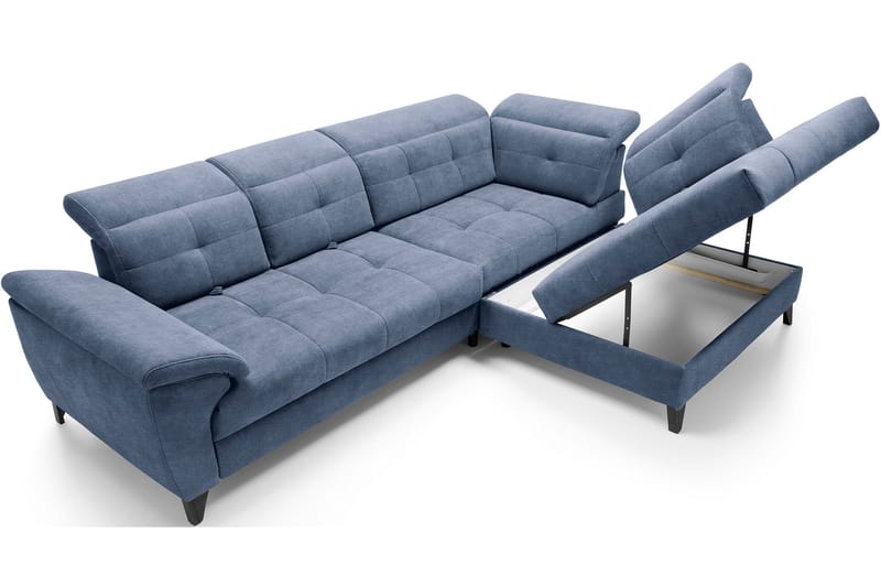 Inferne 5-sits Soffa med Schäslong - Mörkblå - Möbler - Vardagsrum - Soffor - Divansoffa & schäslong