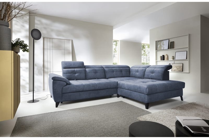 Inferne 5-sits Soffa med Schäslong - Mörkblå - Möbler - Vardagsrum - Soffor - Divansoffa & schäslong