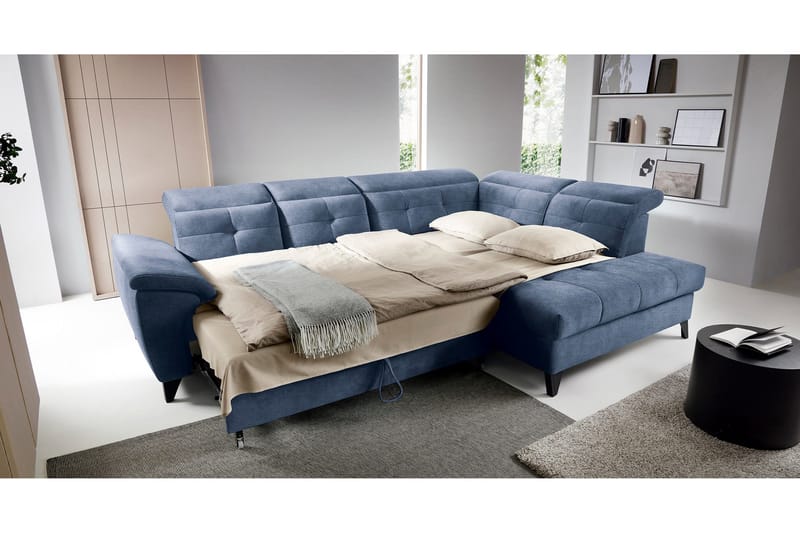 Inferne 5-sits Soffa med Schäslong - Mörkblå - Möbler - Vardagsrum - Soffor - Divansoffa & schäslong