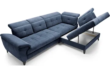 Inferne 5-sits Soffa med Schäslong - Mörkblå - Möbler - Vardagsrum - Soffor - Divansoffa & schäslong