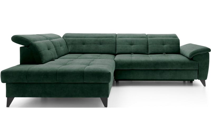 Inferne 5-sits Soffa med Schäslong - Mörkgrön - Möbler - Vardagsrum - Soffor - Divansoffa & schäslong
