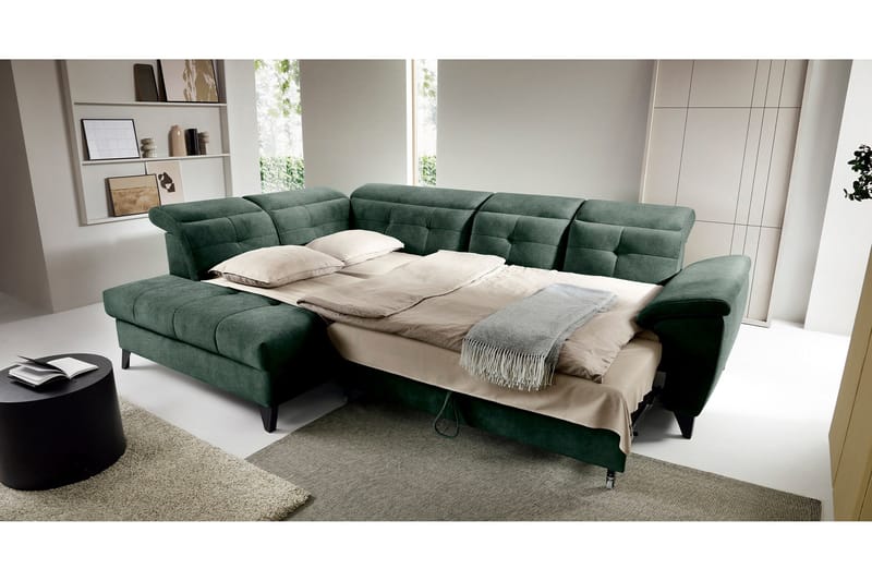 Inferne 5-sits Soffa med Schäslong - Mörkgrön - Möbler - Vardagsrum - Soffor - Divansoffa & schäslong