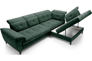 Inferne 5-sits Soffa med Schäslong - Mörkgrön - Möbler - Vardagsrum - Soffor - Divansoffa & schäslong