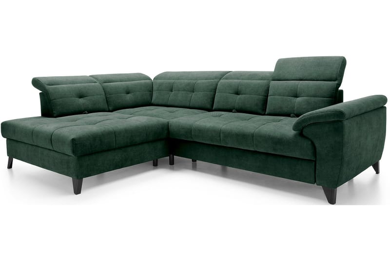Inferne 5-sits Soffa med Schäslong - Mörkgrön - Möbler - Vardagsrum - Soffor - Divansoffa & schäslong