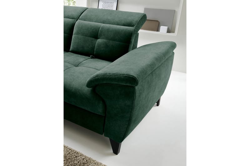 Inferne 5-sits Soffa med Schäslong - Mörkgrön - Möbler - Vardagsrum - Soffor - Divansoffa & schäslong