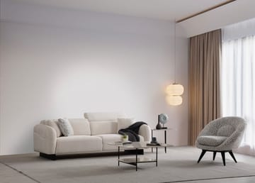 Ingang 3-sits Soffa Chenille - Vit - Möbler - Vardagsrum - Soffor - 3-sits soffor