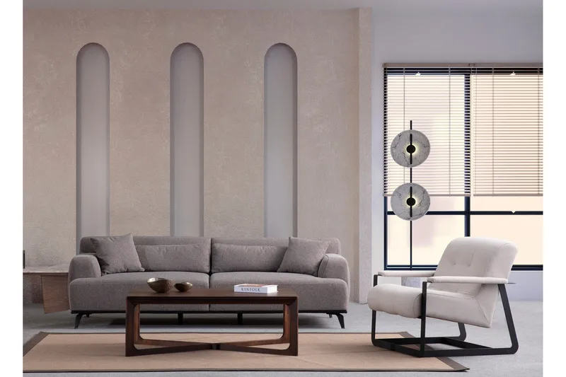 Jaguar 2-sits Soffa - Brun/Grå - Möbler - Vardagsrum - Soffor - 2-sits soffor