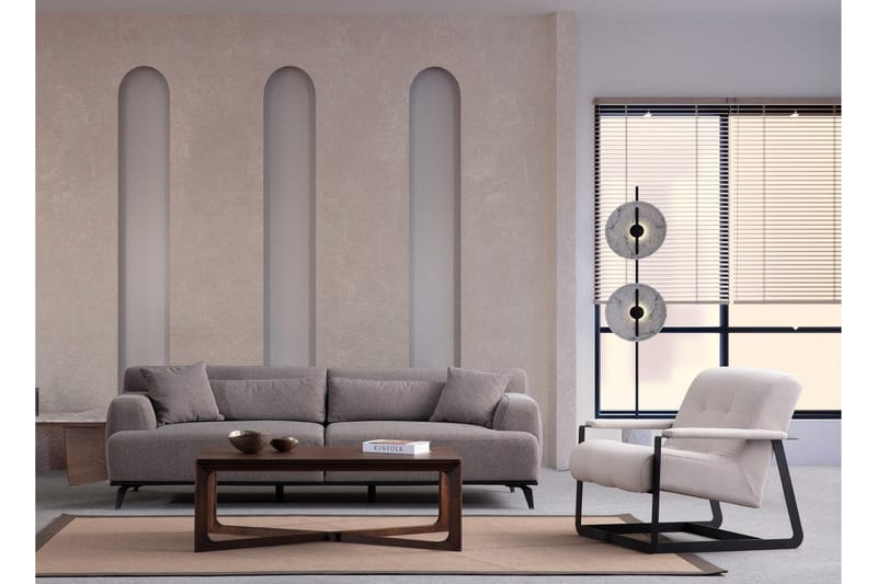 Jaguar 2-sits Soffa - Brun/Grå - Möbler - Vardagsrum - Soffor - 2-sits soffor