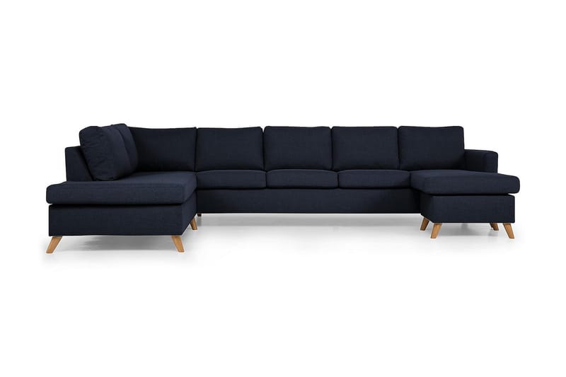 JAN U-soffa Large med Divan Höger Blå - U-soffor