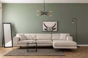 Jivago Divansoffa Höger - Beige/Svart - Möbler - Vardagsrum - Soffor - Divansoffa & schäslong