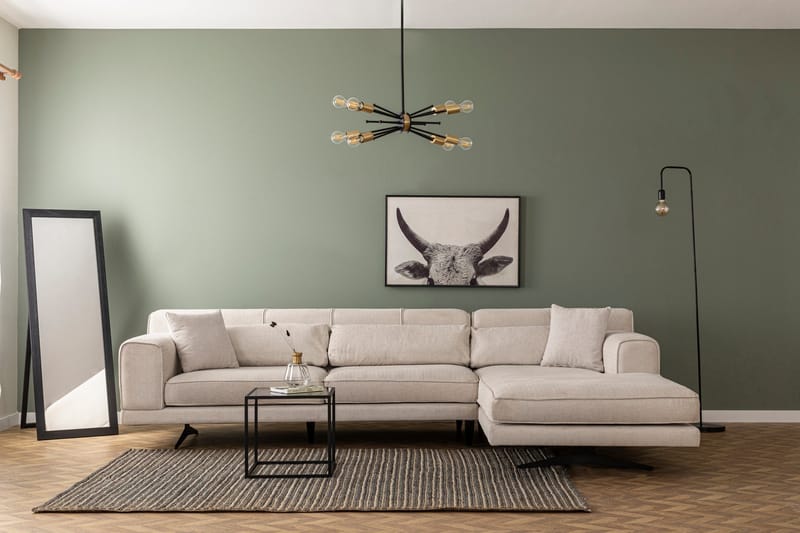 Jivago Divansoffa Höger - Beige/Svart - Möbler - Vardagsrum - Soffor - Divansoffa & schäslong