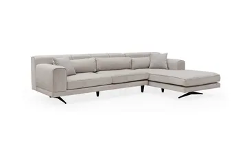 Jivago Divansoffa Höger - Beige/Svart - Möbler - Vardagsrum - Soffor - Divansoffa & schäslong