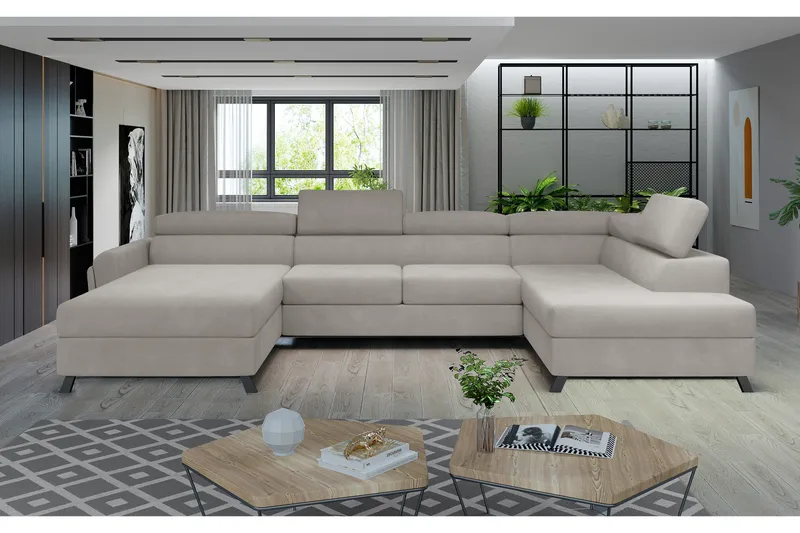 Josette U-soffa med Divan Vänster, Beige