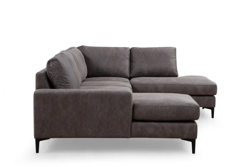 Svanabyn Soffa m. Divan och Schäslong 4-sits - Antracit - Möbler - Vardagsrum - Soffor - U-soffor
