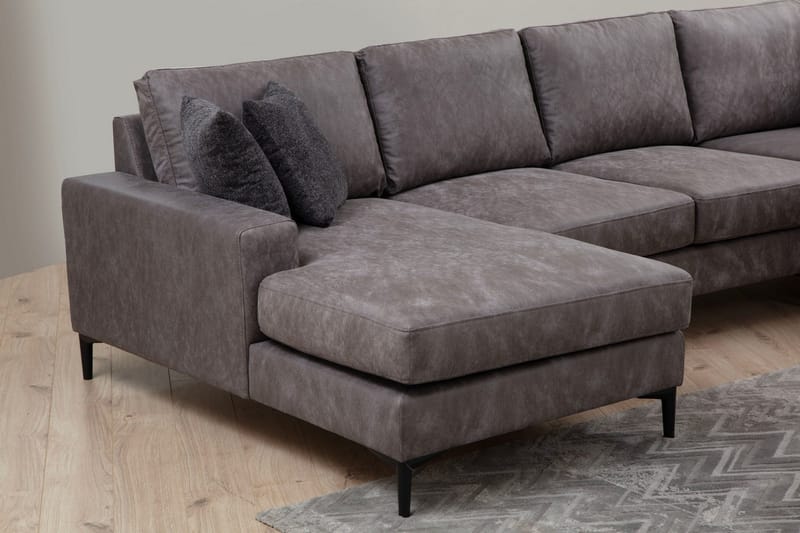 Svanabyn Soffa m. Divan och Schäslong 4-sits - Antracit - Möbler - Vardagsrum - Soffor - U-soffor