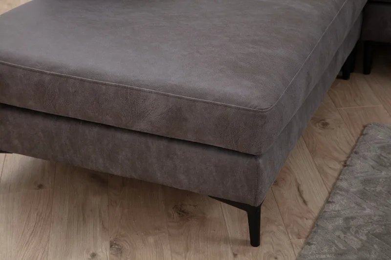Svanabyn Soffa m. Divan och Schäslong 4-sits - Antracit - Möbler - Vardagsrum - Soffor - U-soffor