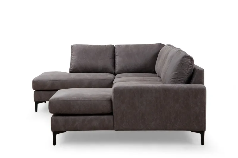 Svanabyn Soffa m. Divan och Schäslong 4-sits - Antracit - Möbler - Vardagsrum - Soffor - U-soffor
