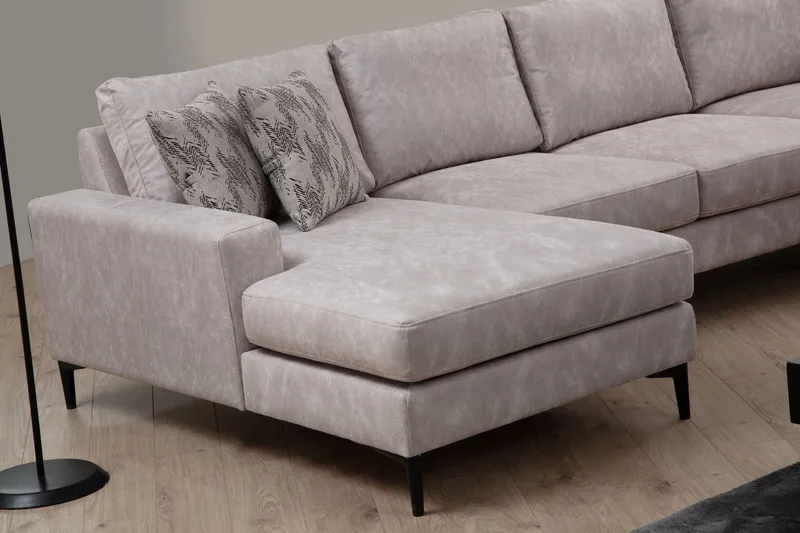 Svanabyn Soffa m. Divan och Schäslong 4-sits - Beige - Möbler - Vardagsrum - Soffor - U-soffor
