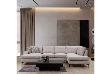 Svanabyn Soffa m. Divan och Schäslong 4-sits - Beige - Möbler - Vardagsrum - Soffor - U-soffor