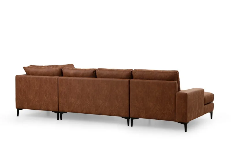 Svanabyn Soffa m. Divan och Schäslong 4-sits - Brun - Möbler - Vardagsrum - Soffor - U-soffor