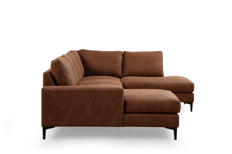 Svanabyn Soffa m. Divan och Schäslong 4-sits - Brun - Möbler - Vardagsrum - Soffor - U-soffor