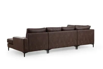 Svanabyn Soffa m. Divan och Schäslong 4-sits - Mörkbrun - Möbler - Vardagsrum - Soffor - U-soffor