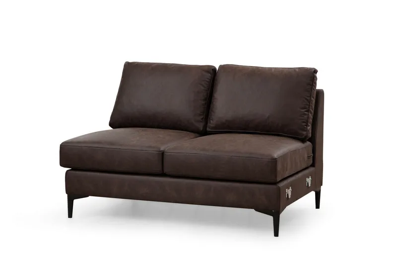Svanabyn Soffa m. Divan och Schäslong 4-sits - Mörkbrun - Möbler - Vardagsrum - Soffor - U-soffor