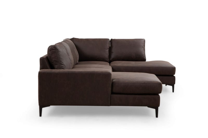 Svanabyn Soffa m. Divan och Schäslong 4-sits - Mörkbrun - Möbler - Vardagsrum - Soffor - U-soffor
