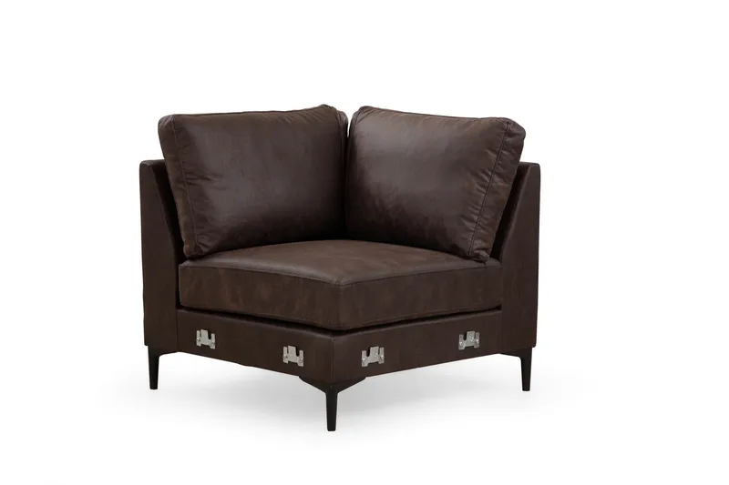 Svanabyn Soffa m. Divan och Schäslong 4-sits - Mörkbrun - Möbler - Vardagsrum - Soffor - U-soffor