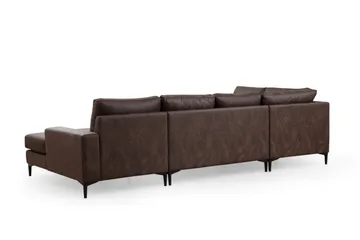 Svanabyn Soffa m. Divan och Schäslong 4-sits - Mörkbrun - Möbler - Vardagsrum - Soffor - U-soffor
