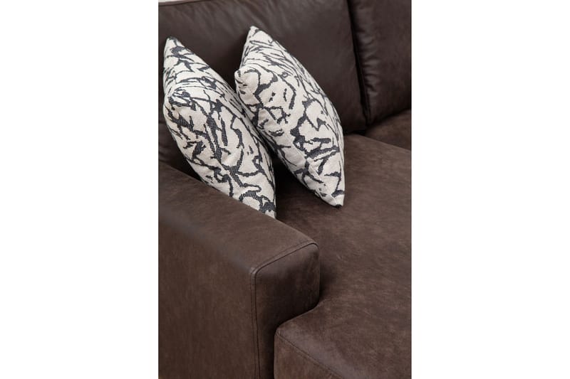 Svanabyn Soffa m. Divan och Schäslong 4-sits - Mörkbrun - Möbler - Vardagsrum - Soffor - U-soffor