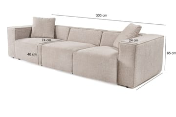 Kaolins Soffa 3-sits - Mocha - Möbler - Vardagsrum - Soffor - Modulsoffor - Komplett modulsoffa