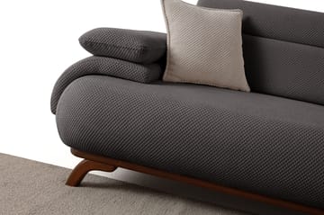 Kelnor 3-sits Soffa 246x81x97 cm - Antracit - Möbler - Vardagsrum - Soffor - 3-sits soffor