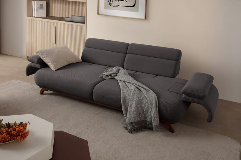 Kelnor 3-sits Soffa 246x81x97 cm - Antracit - Möbler - Vardagsrum - Soffor - 3-sits soffor