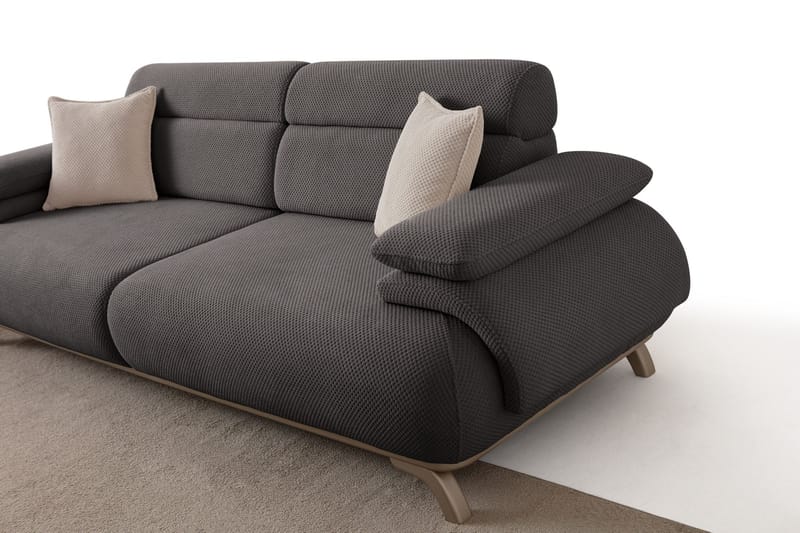 Kelnor 3-sits Soffa 246x81x97 cm - Antracit - Möbler - Vardagsrum - Soffor - 3-sits soffor