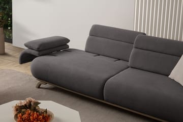Kelnor 3-sits Soffa 246x81x97 cm - Antracit - Möbler - Vardagsrum - Soffor - 3-sits soffor