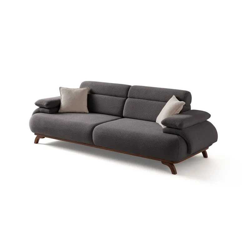 Kelnor 3-sits Soffa 246x81x97 cm, Antracit