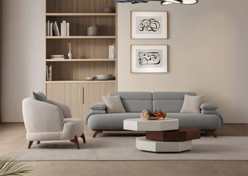 Kelnor 3-sits Soffa 246x81x97 cm - Grå - Möbler - Vardagsrum - Soffor - 3-sits soffor