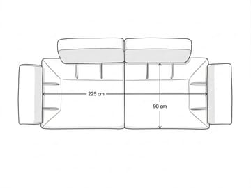 Kelnor 3-sits Soffa 246x81x97 cm - Grön - Möbler - Vardagsrum - Soffor - 3-sits soffor