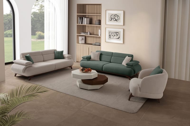 Kelnor 3-sits Soffa 246x81x97 cm - Grön - Möbler - Vardagsrum - Soffor - 3-sits soffor